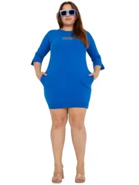 sukienka-damska-plus-size-dresowa-bawelniana-gladka-dopasowana
