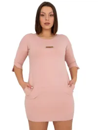 sukienka-damska-plus-size-dresowa-bawelniana-gladka-dopasowana