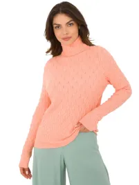 sweter-golf-damski-dopasowany-w-azurowy-wzor