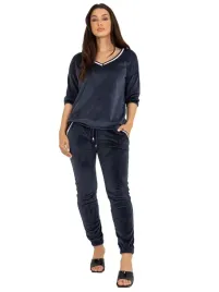 bluza-w-serek-spodnie-damskie-komplet-welurowy