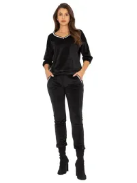 bluza-w-serek-spodnie-damskie-komplet-welurowy