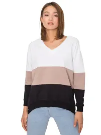 bluza-damska-basic-w-paski-luzna-bawelniana-trzykolorowa-z-dekoltem-v
