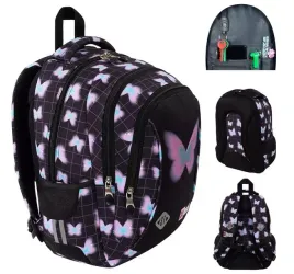plecak-3-komorowy-stright-bp-26-pastel-butterfly-motyle-czarny-20-l