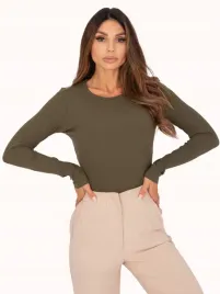 bluzka-damska-dopasowana-prazkowana-gladka-longsleeve