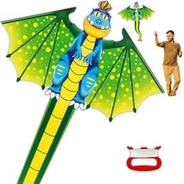 duzy-latawiec-dla-dzieci-zielony-smok-dragon-wytrzymaly-szurek-100m-zabawa