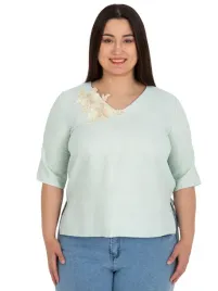 bluzka-damska-z-krotkim-rekawem-plus-size