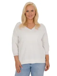 bluzka-plus-size-w-serek-damska-casualowa-z-rekawem-3-4
