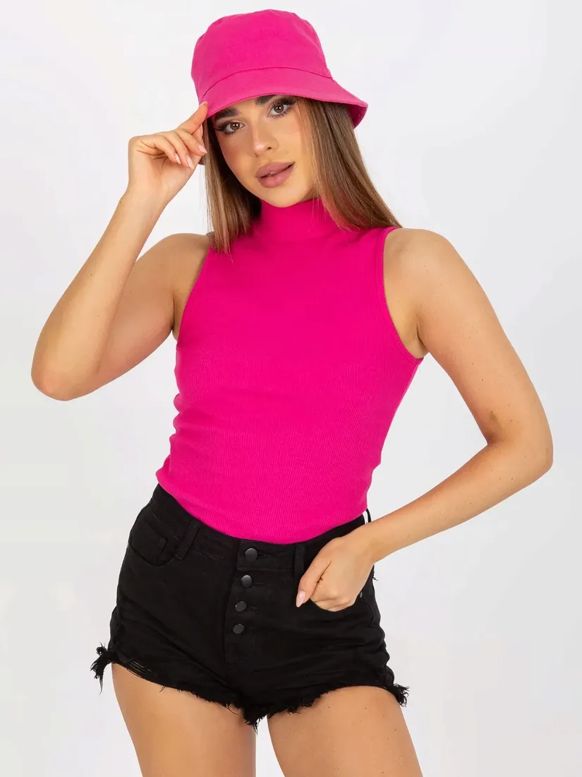 top-damski-basic-prazkowany-z-polgolfem-l-stan-nowy