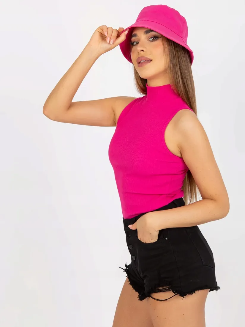 top-damski-basic-prazkowany-z-polgolfem-l-stan-nowy