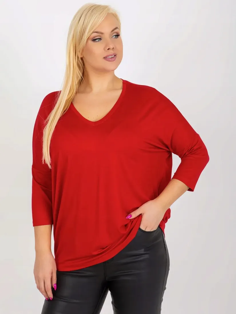 codzienna-bluzka-damska-plus-size-dekolt-w-serek-stan-nowy