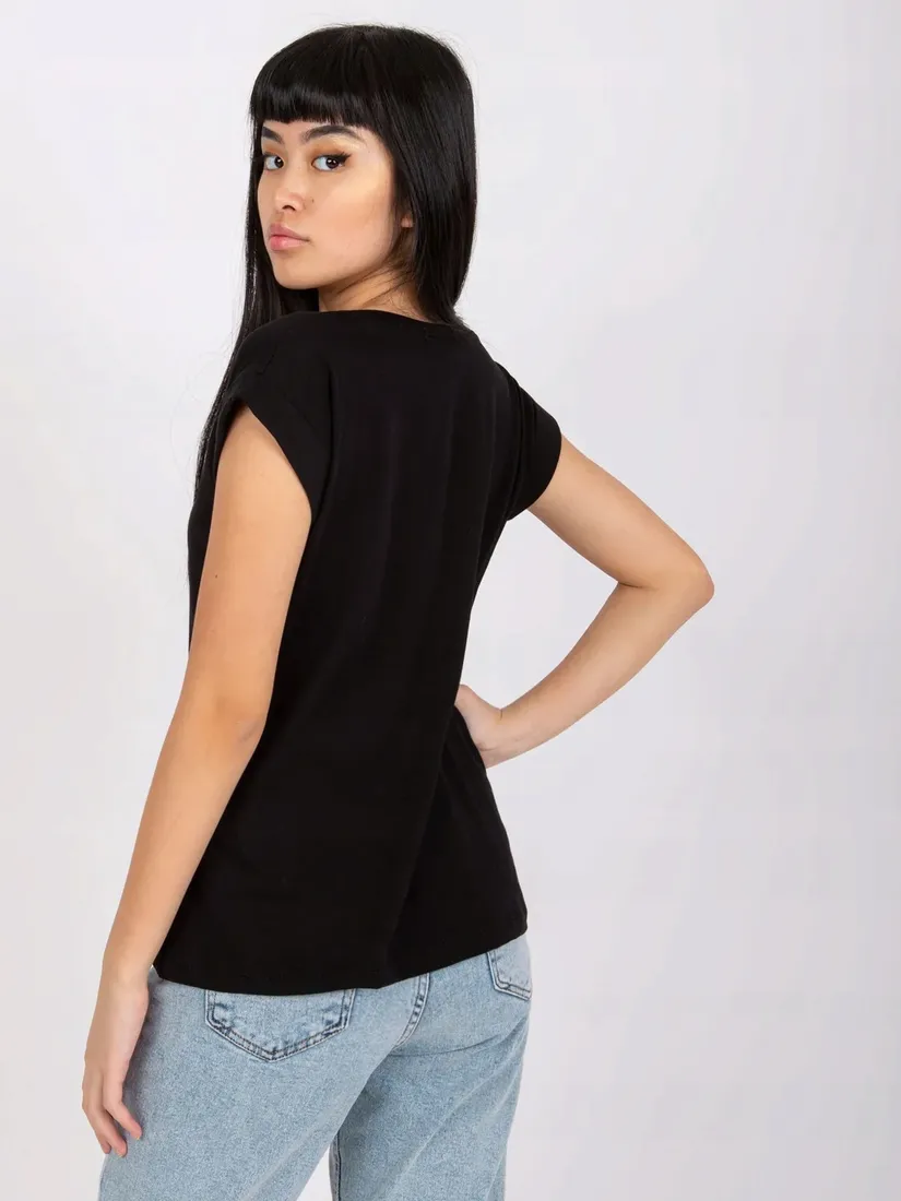 damski-t-shirt-basic-z-dekoltem-w-serek-top-stan-nowy