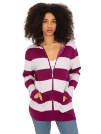 sweter-rozpinany-damski-z-kapturem-w-paski