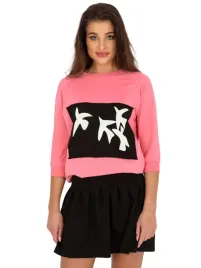 bluza-damska-z-nadrukiem-spodnica-mini-komplet