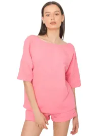 bluza-damska-szorty-damskie-komplet-bawelna