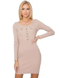 sukienka-kobieca-olowkowa-mini-zlote-guziki-l-xl