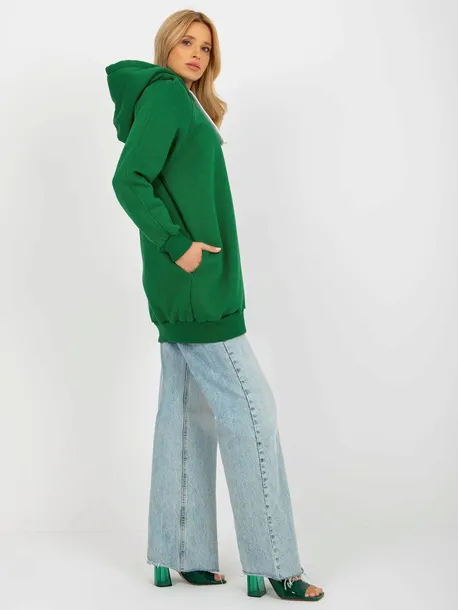 bluza-damska-dresowa-basic-z-kapturem-kolor-zielony
