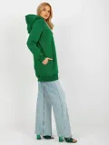 bluza-damska-dresowa-basic-z-kapturem-kolor-zielony