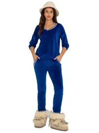 bluza-w-serek-spodnie-damskie-komplet-welurowy