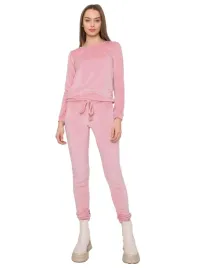 komplet-damski-welurowy-spodnie-bluza-l