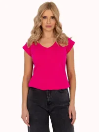 damski-t-shirt-basic-z-dekoltem-w-serek-top-