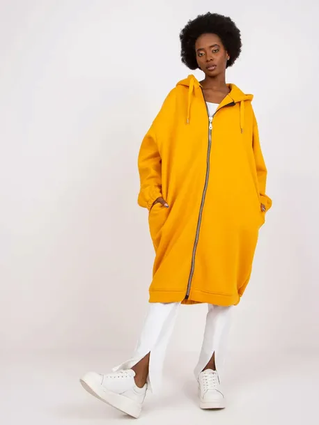 dluga-bluza-damska-basic-rozpinana-kaptur-s-m-kolor-pomaranczowy