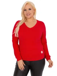 gladka-bluzka-damska-plus-size-dopasowana-z-dekoltem-v