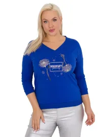 bluzka-plus-size-damska-z-rekawem-3-4-z-aplikacjami