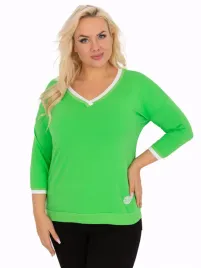 gladka-bluzka-damska-plus-size-z-dekoltem-v