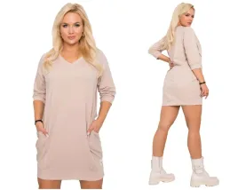 sukienka-damska-prosta-dresowa-plus-size-serek