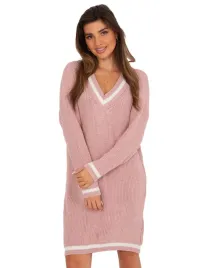 gladka-modna-sukienka-dzianinowa-damska-oversize-w-serek