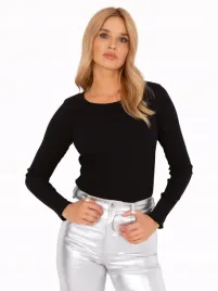 bluzka-damska-dopasowana-prazkowana-gladka-longsleeve