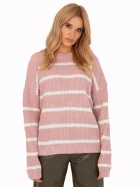 sweter-damski-w-paski-oversize-z-welna