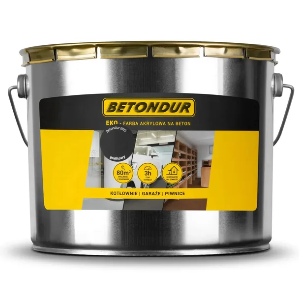 Betondur EKO Farba Ekologiczna Do Betonu Kolor Grafitowy Pojemność 10L