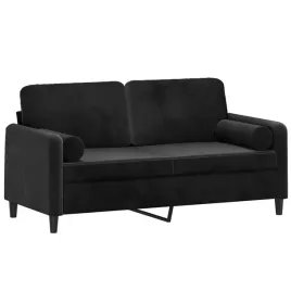 2-osobowa-sofa-z-poduszkami-czarna-140-cm-aksam