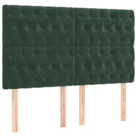 zaglowki-do-lozka-4-szt-ciemnozielone-72x7