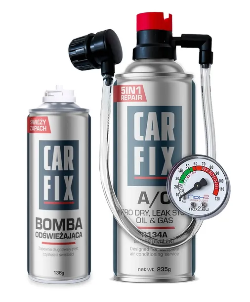 CarFix HOBBY 5w1 gaz do klimatyzacji czynnik R134A PRZEWÓD BOMBA Odświeżacz
