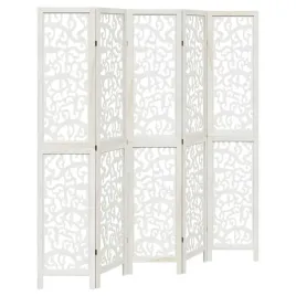 parawan-pokojowy-5-panelowy-bialy-lite-drewno-paulowni