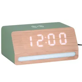 budzik-zegar-drewniany-zielony-z-wyswietlaczem-led-z-ladowarka-retro