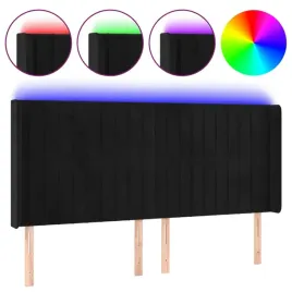 zaglowek-do-lozka-z-led-czarny-163x16x118-128-cm-aksamit