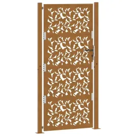 brama-ogrodowa-105x205-cm-stal-nierdzewna-wzor-liscia