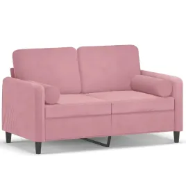 2-osobowa-sofa-z-poduszkami-rozowa-120-cm-aksamit