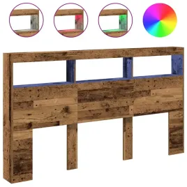 zaglowek-z-polkami-i-led-stare-drewno-180x17x102-cm