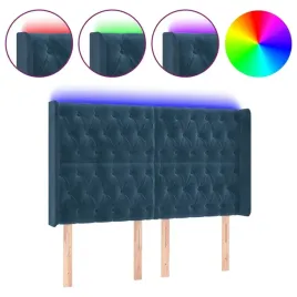 zaglowek-do-lozka-z-led-ciemnoniebieski-163x