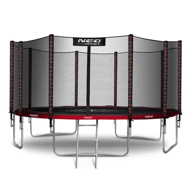 TRAMPOLINA OGRODOWA DLA DZIECI BEZPIECZNA SOLIDNA 465cm 15ft NEOSPORT