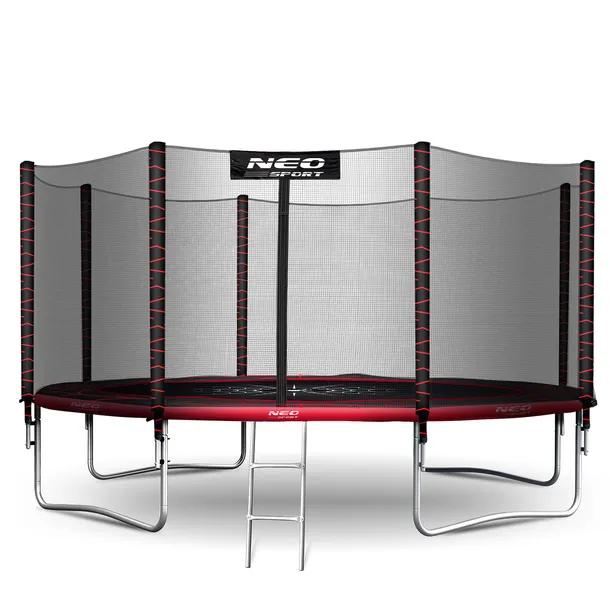 TRAMPOLINA OGRODOWA DLA DZIECI BEZPIECZNA SOLIDNA 374cm 12ft NEOSPORT