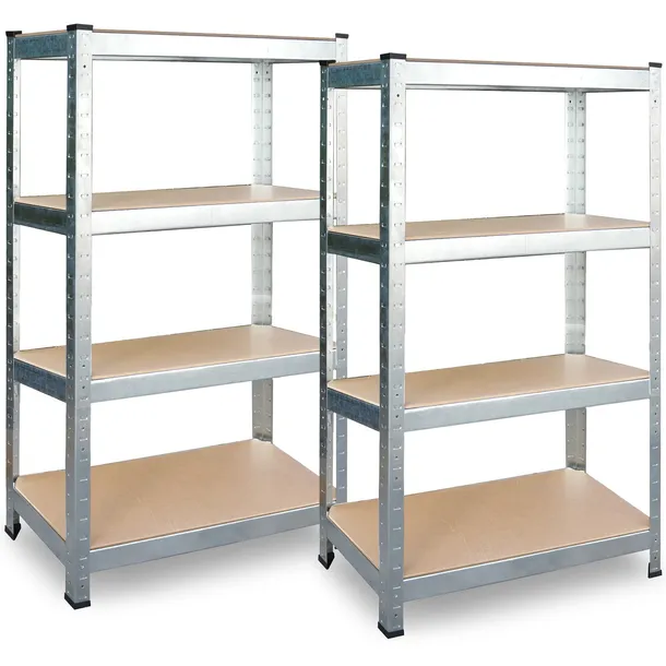 ZESTAW 2x REGAŁ MAGAZYNOWY METALOWY 2w1 GARAŻOWY PLONOS 180x90x40cm