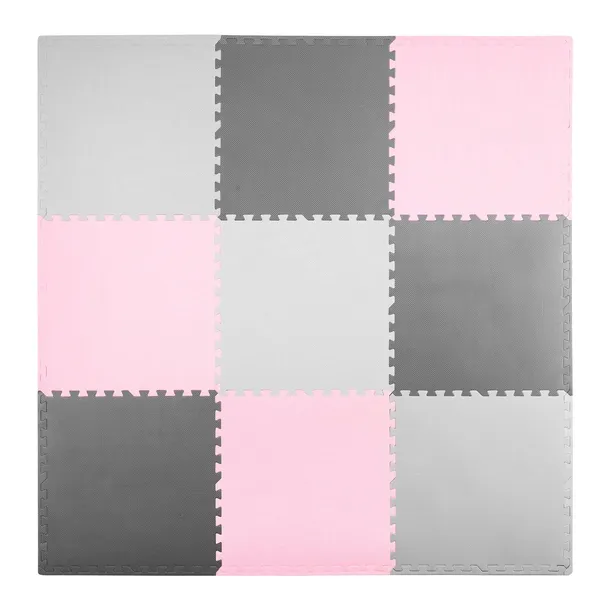 MATA PIANKOWA EVA DUŻE PUZZLE PIANKOWE MIĘKKA 180x180cm 9szt RICOKIDS