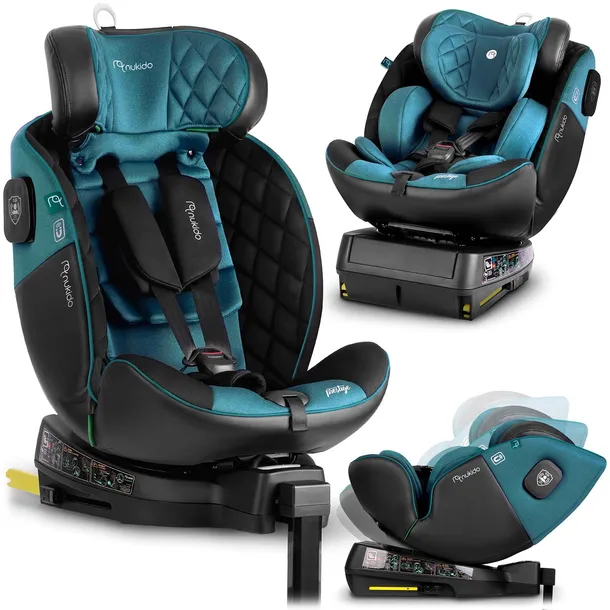 FOTELIK SAMOCHODOWY OBROTOWY z NOGĄ 0-36KG ISOFIX NUKIDO I-SIZE 40-150cm