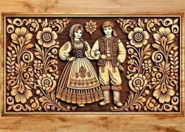 obrazek-papierowy-folk-stylizowany-para-folk
