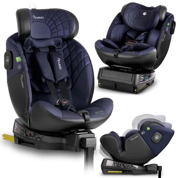 FOTELIK SAMOCHODOWY OBROTOWY z NOGĄ 0-36KG ISOFIX NUKIDO I-SIZE 40-150cm